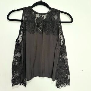 Free People Black Lace Blouse